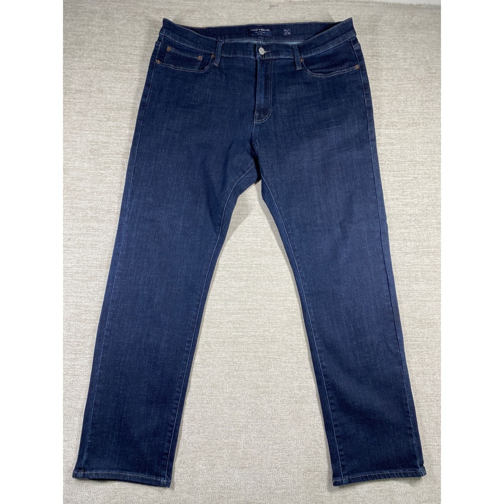 Lucky Brand 410 Athletic Slim Jeans Mens 36x30 Dark Wash Stretch Denim
